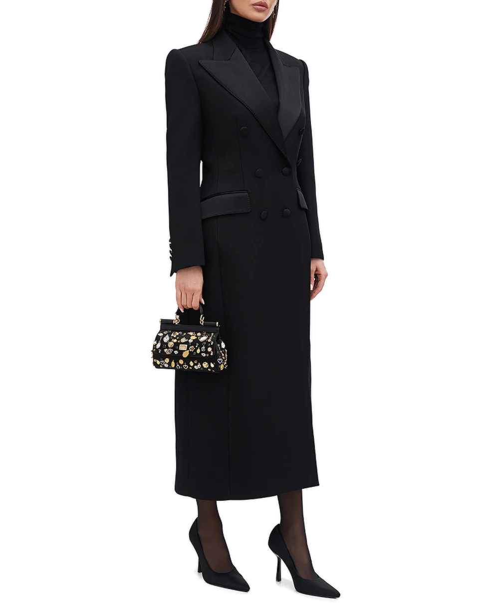 Пальто Dolce&Gabbana F0W2FT-FU272, чорний колір • Купити в інтернет-магазині Kameron