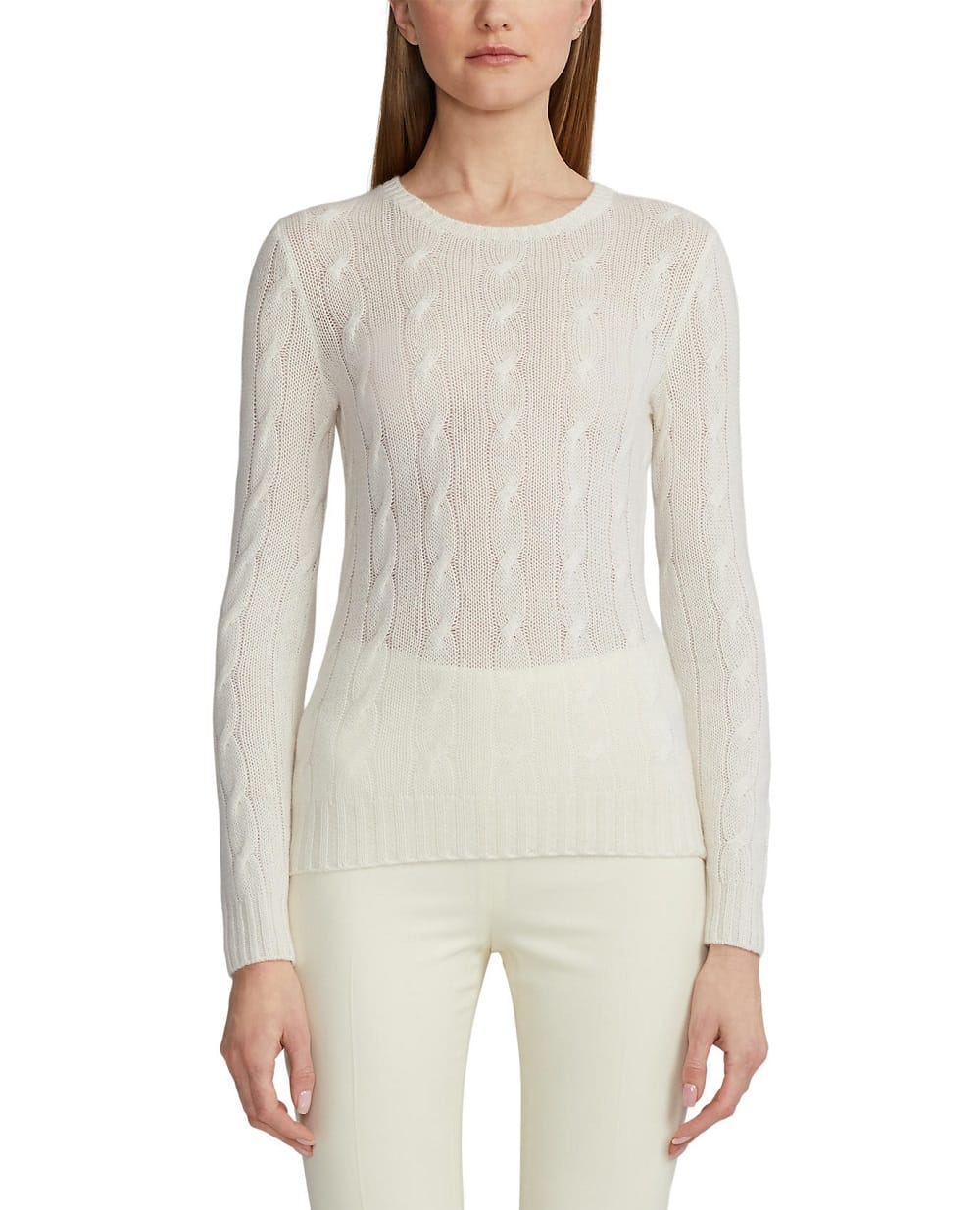 Кашемировый пуловер Ralph Lauren Collection 290963054004, кремовый цвет • Купить в интернет-магазине Kameron