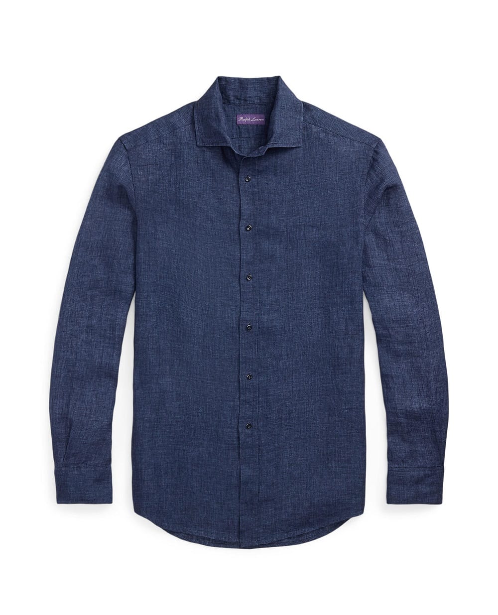 Льняная рубашка Ralph Lauren Purple Label 790964234001, темно-синий цвет • Купить в интернет-магазине Kameron