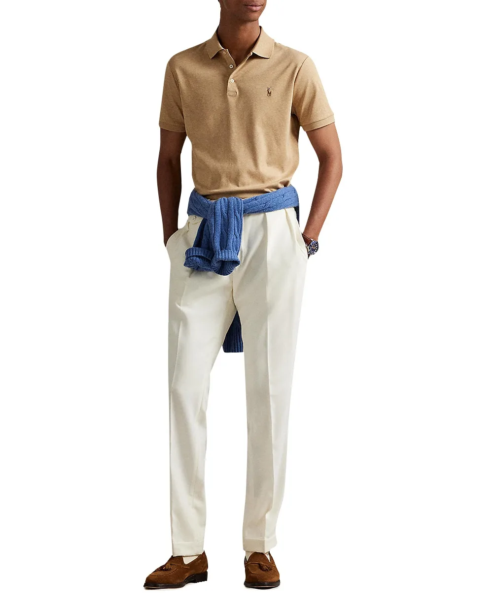 Поло Polo Ralph Lauren 710704319086, бежевый цвет • Купить в интернет-магазине Kameron