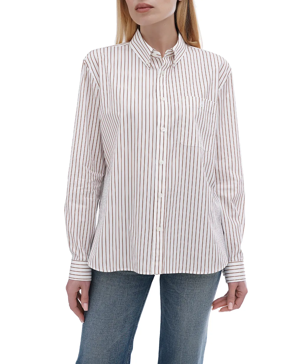 Рубашка Saint Laurent 823671-Y6E77, молочный цвет • Купить в интернет-магазине Kameron