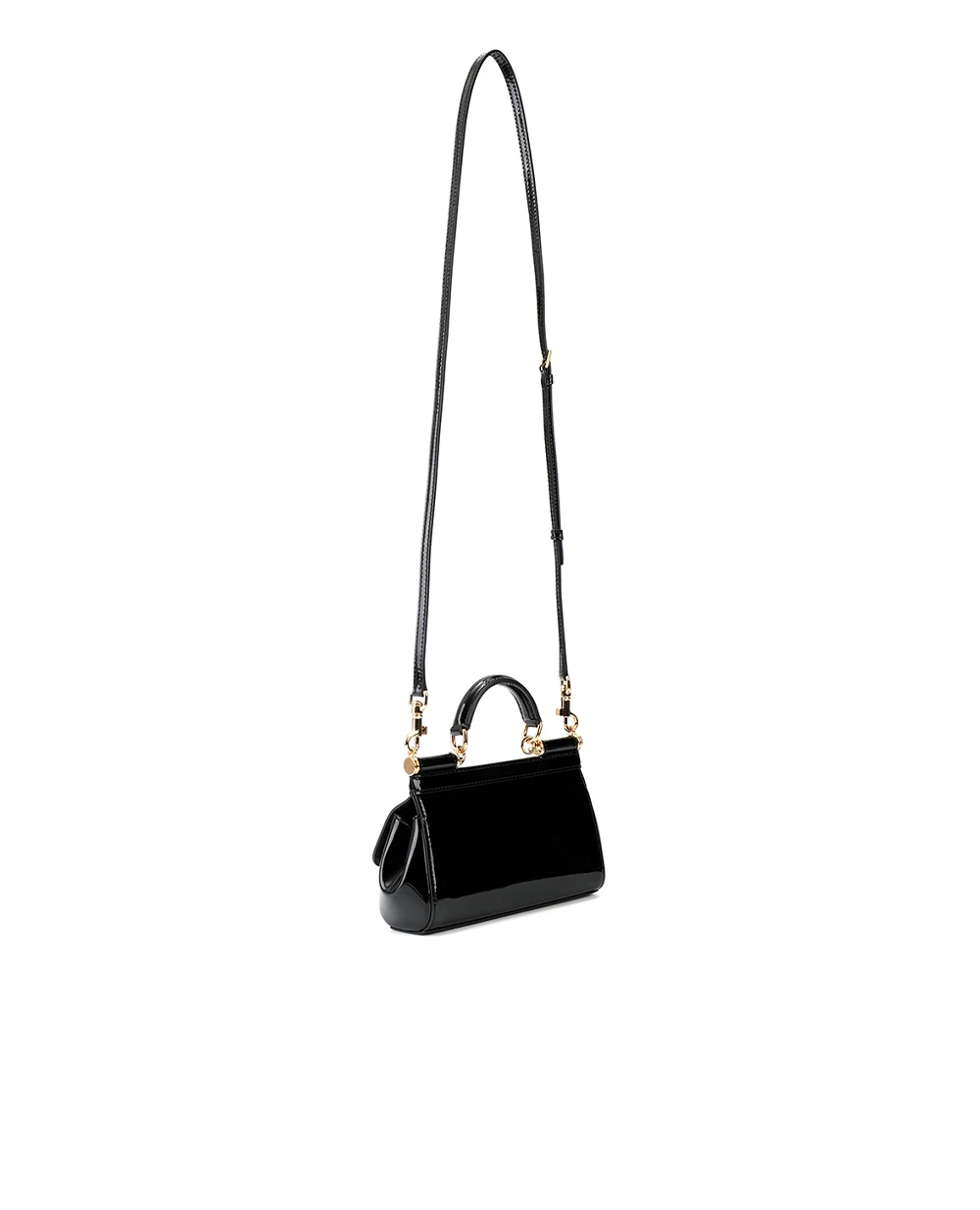 Кожаная сумка Sicily Small Dolce&Gabbana BB7116-B1471, черный цвет • Купить в интернет-магазине Kameron