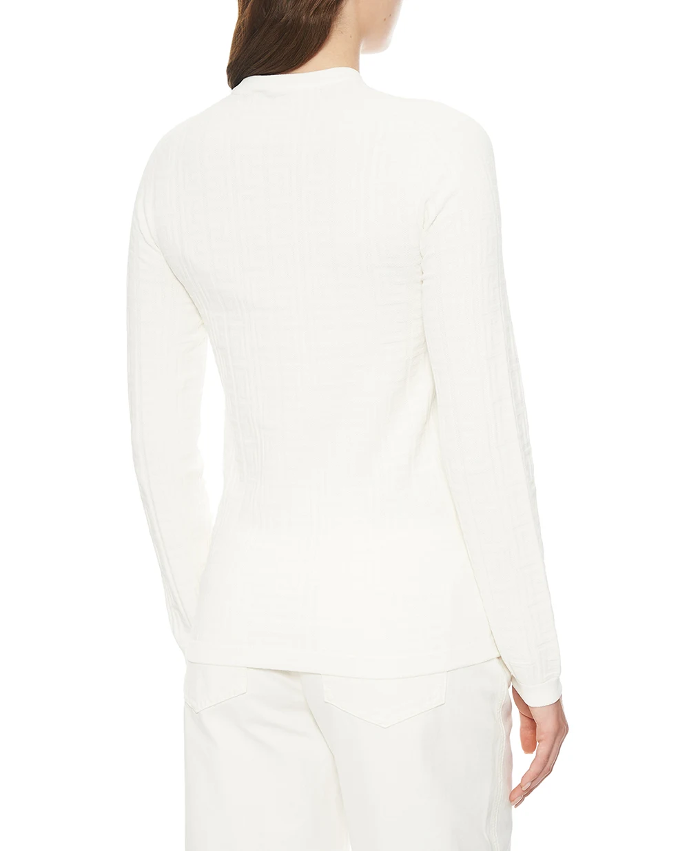 Пуловер Balmain FF1KD090KI63, белый цвет • Купить в интернет-магазине Kameron