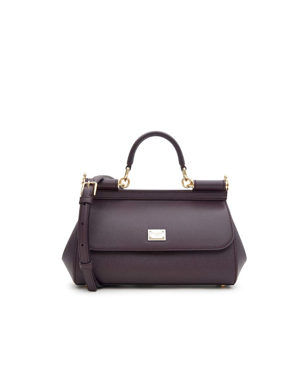 Кожаная сумка Sicily Dolce&Gabbana BB7652-B1001, фиолетовый цвет • Купить в интернет-магазине Kameron