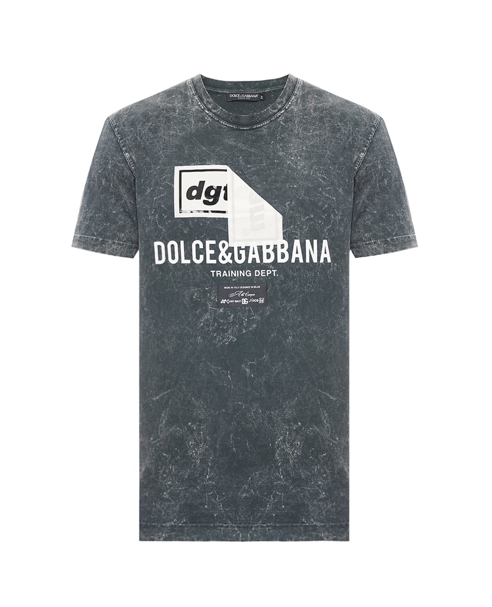 Футболка с принтом Dolce&Gabbana G8RN8T-G7POI, серый цвет • Купить в интернет-магазине Kameron