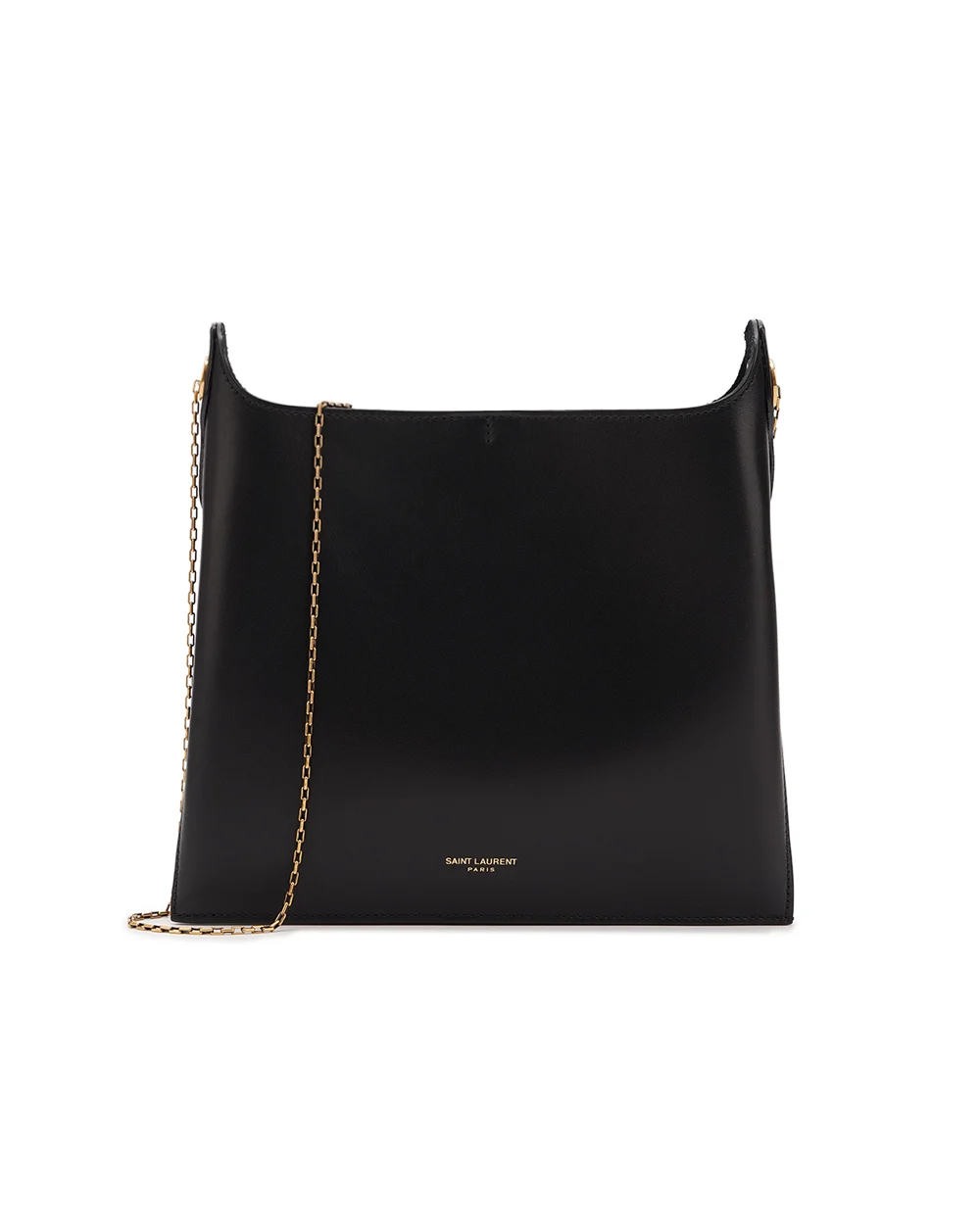 Шкіряна сумка Flat Saint Laurent 804483-AADQH, чорний колір • Купити в інтернет-магазині Kameron