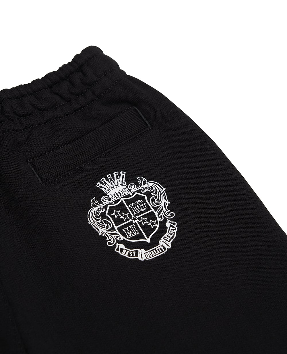 Детские спортивные брюки (костюм) Dolce&Gabbana Kids L1JPLE-G7PTH, черный цвет • Купить в интернет-магазине Kameron
