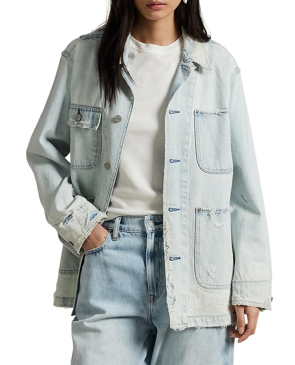 Джинсовая куртка Polo Ralph Lauren 211959042001, голубой цвет • Купить в интернет-магазине Kameron