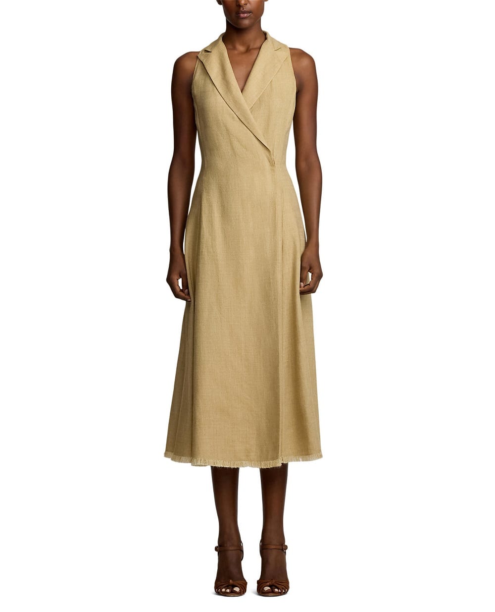 Платье Ralph Lauren Collection 290966329001, бежевый цвет • Купить в интернет-магазине Kameron