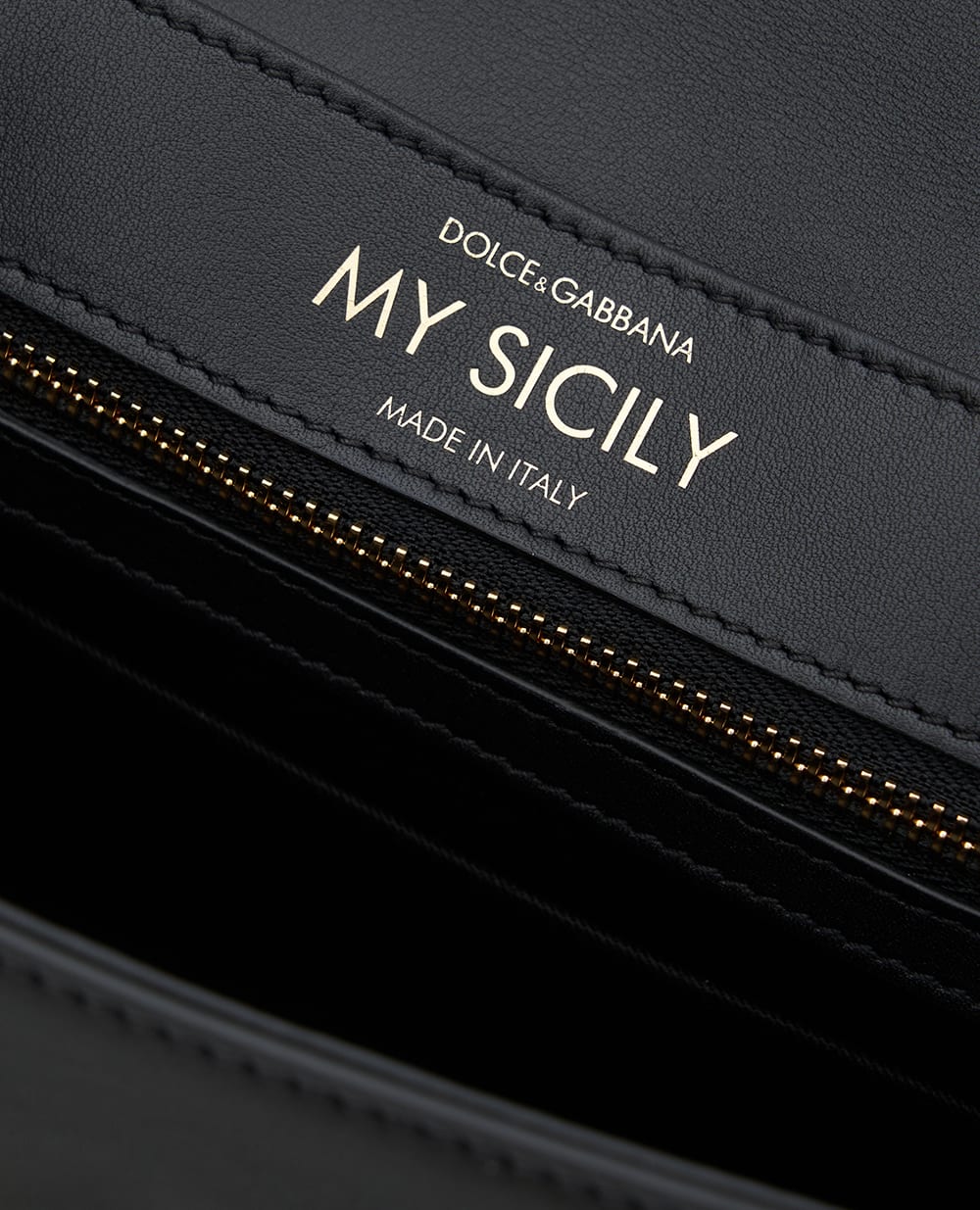 Кожаная сумка My Sicily Dolce&Gabbana BB7781-B7321, черный цвет • Купить в интернет-магазине Kameron