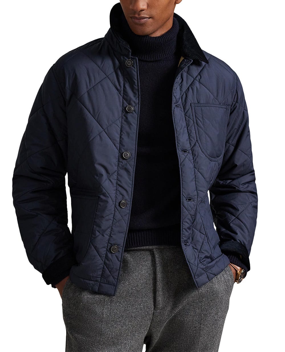 Стеганая куртка Hurston Utility Polo Ralph Lauren 710968117004, темно-синий цвет • Купить в интернет-магазине Kameron