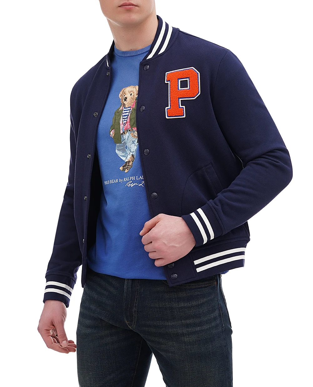 Бомбер Polo Ralph Lauren 710959022001, темно-синій колір • Купити в інтернет-магазині Kameron