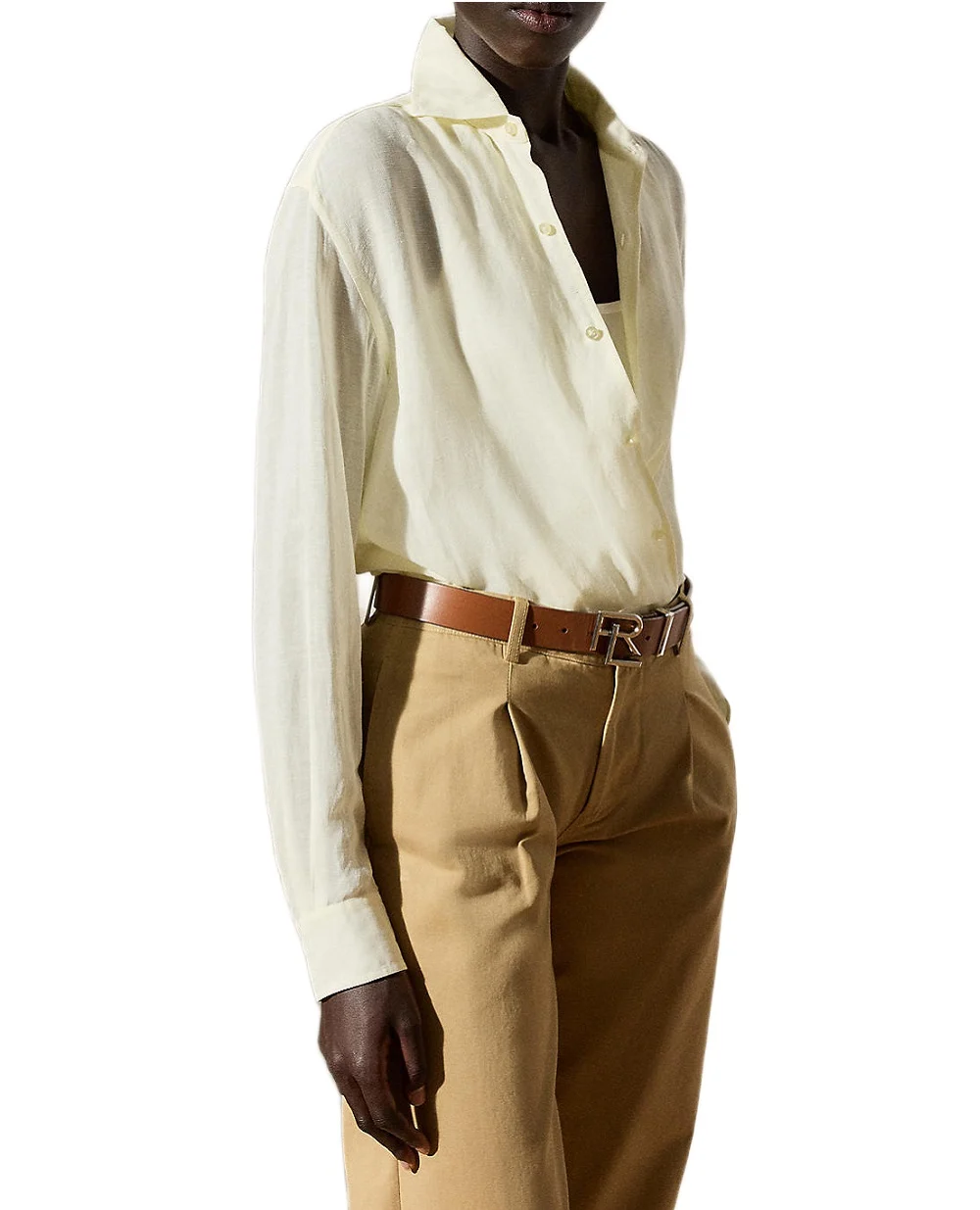 Рубашка Ralph Lauren Collection 290934312003, кремовый цвет • Купить в интернет-магазине Kameron