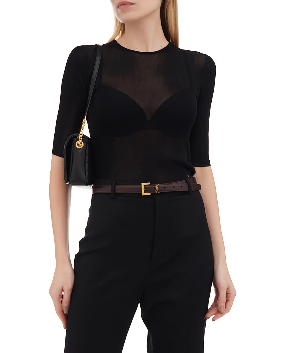 Топ Saint Laurent 819910-Y75WA, черный цвет • Купить в интернет-магазине Kameron