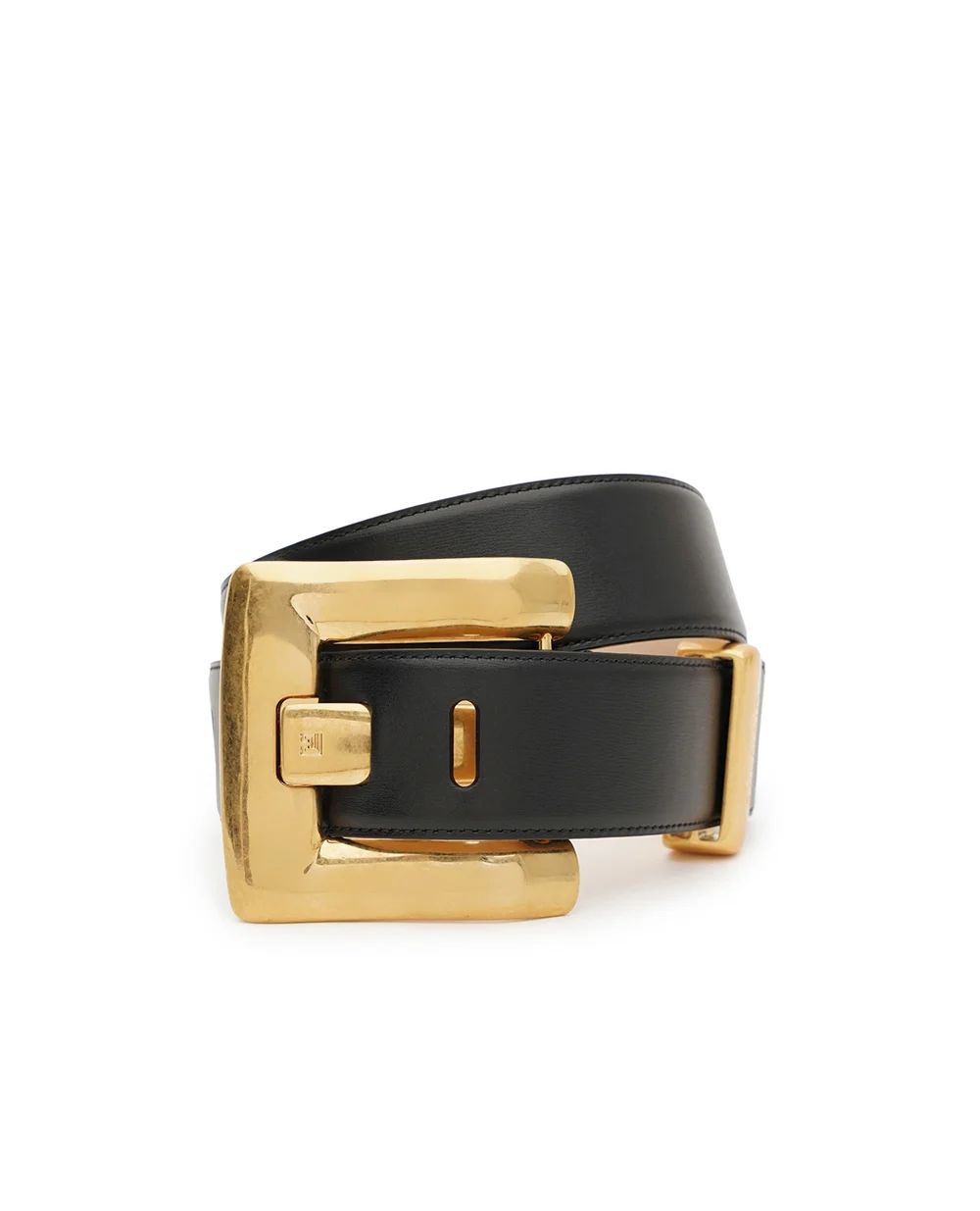 Ремень Anthem из телячьей кожи Balmain GN1WJ192LSLX, черный цвет • Купить в интернет-магазине Kameron