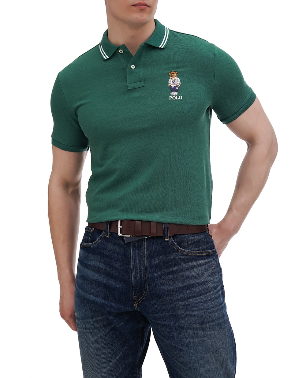 Поло Polo Bear Polo Ralph Lauren 710963817001, зеленый цвет • Купить в интернет-магазине Kameron