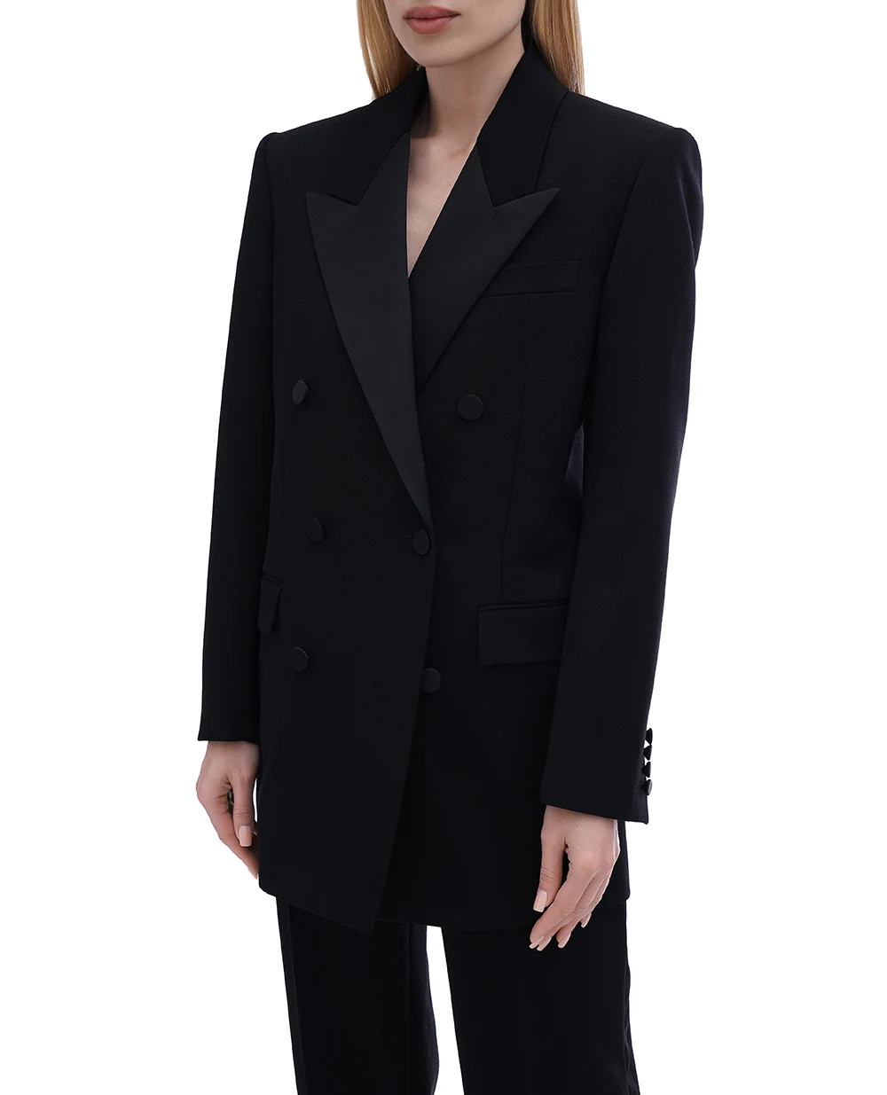 Жакет Saint Laurent 816874-Y7E63, черный цвет • Купить в интернет-магазине Kameron