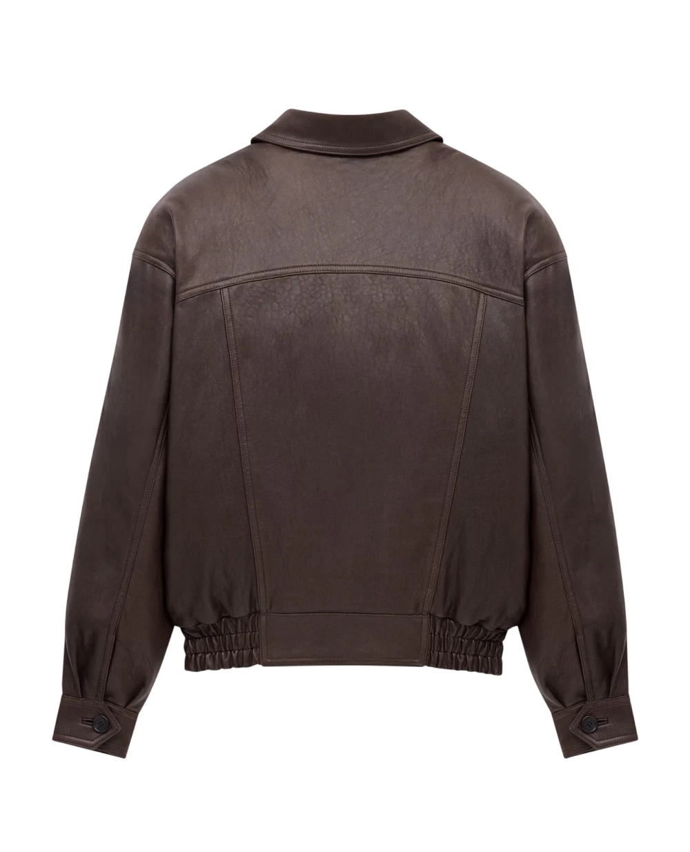 Бомбер из овечьей кожи Saint Laurent 842948-YCNF2, коричневый цвет • Купить в интернет-магазине Kameron