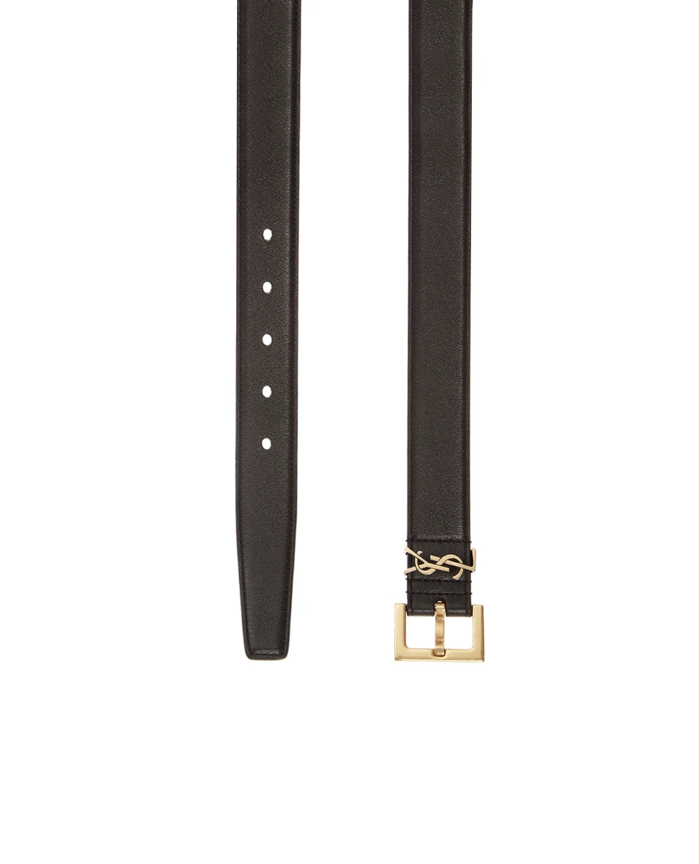 Кожаный ремень Saint Laurent 634437-BOO0W, черный цвет • Купить в интернет-магазине Kameron