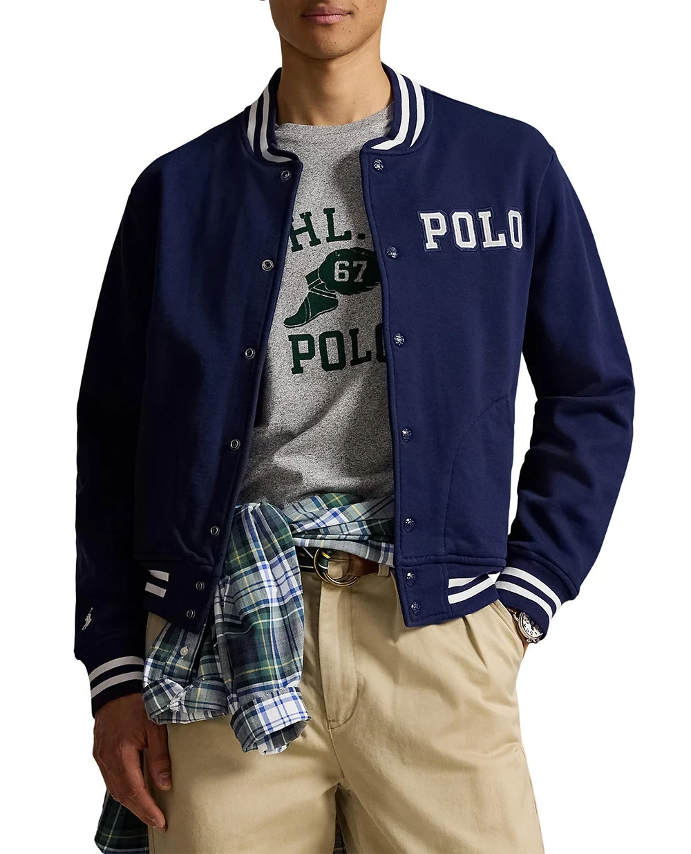 Бомбер Polo Ralph Lauren 710972666001, синій колір • Купити в інтернет-магазині Kameron