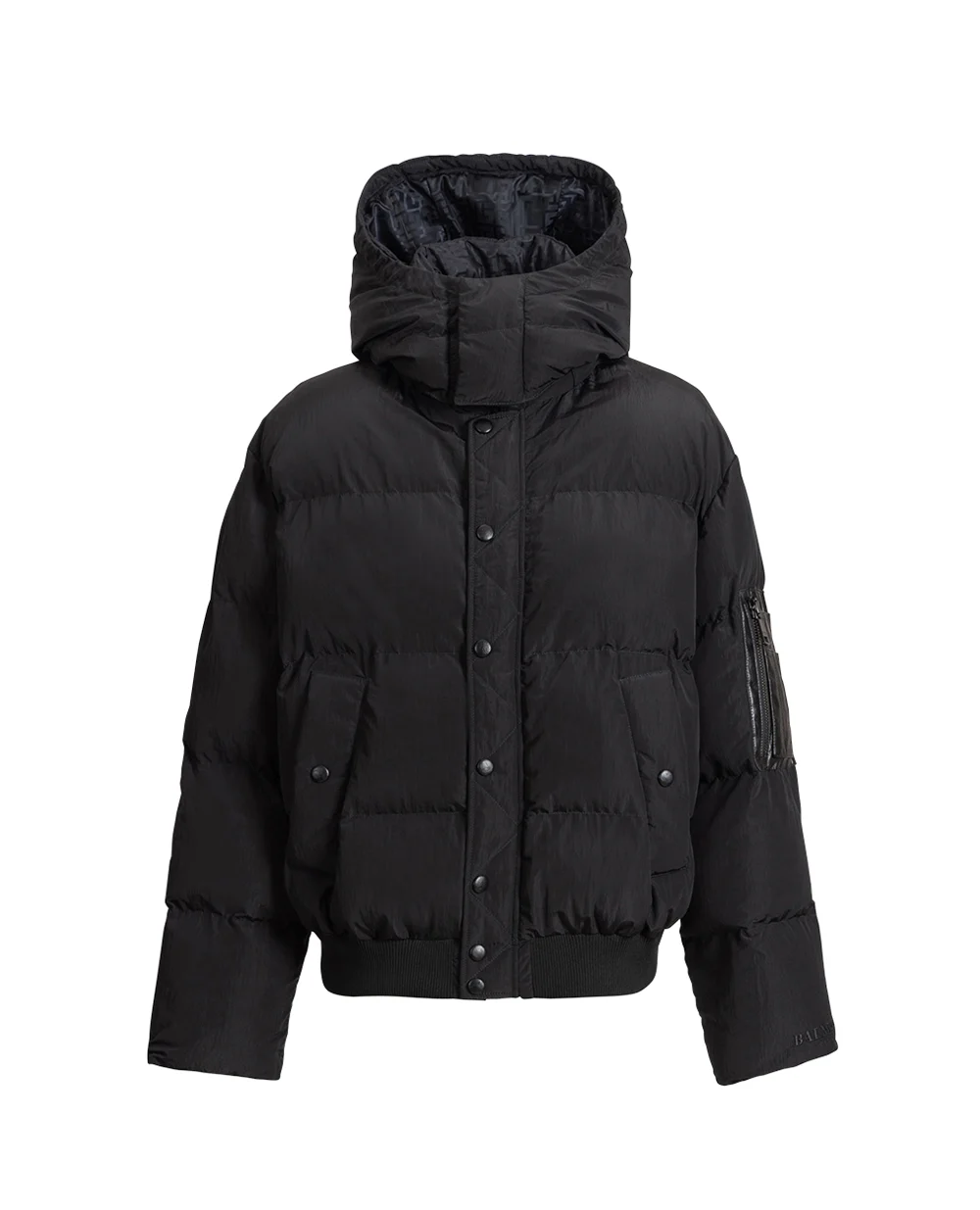 Пуховик з капюшоном Balmain HH1TP190XM28, чорний колір • Купити в інтернет-магазині Kameron