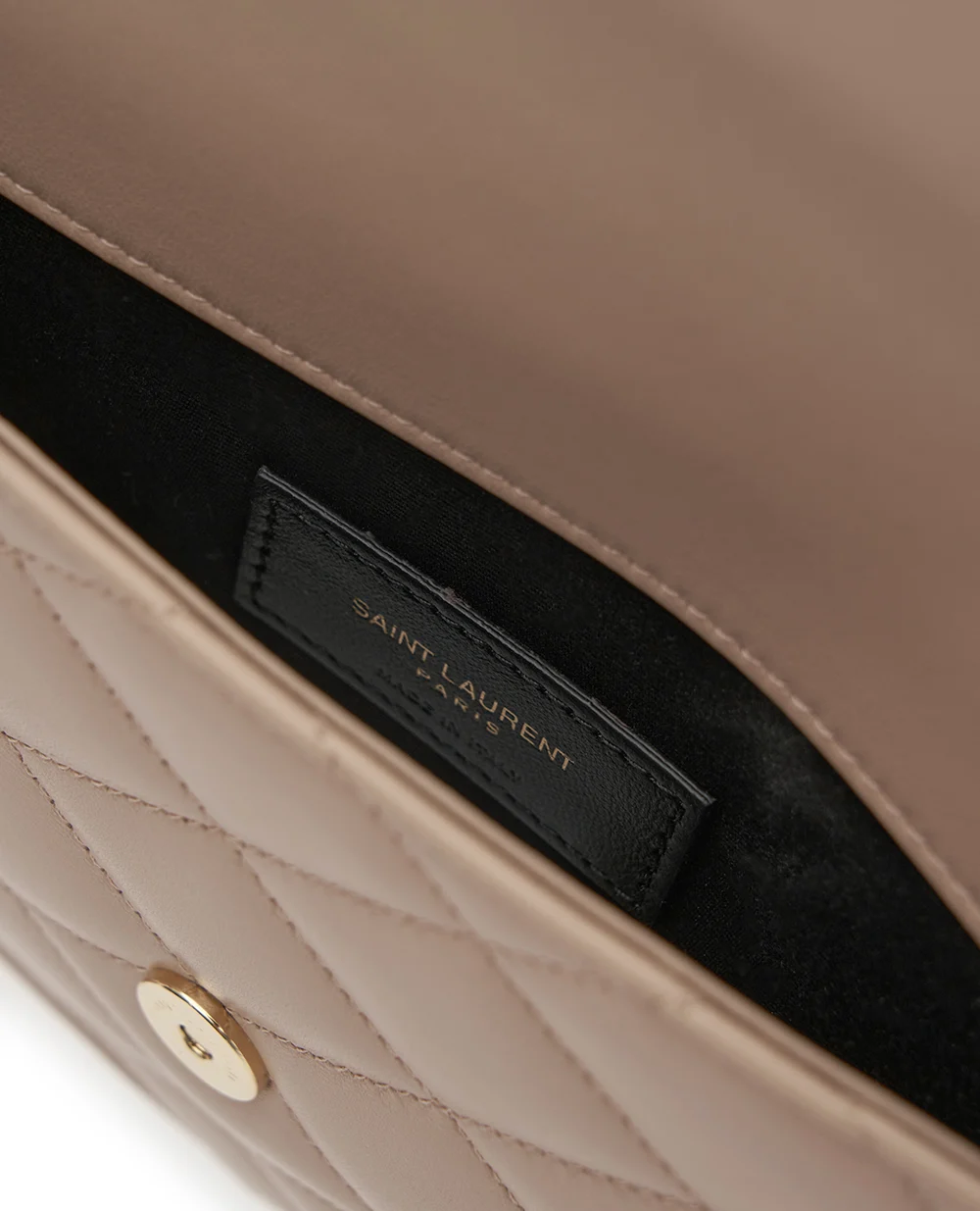 Cумка-клатч PARIS из овечьей кожи Saint Laurent 869533-1EL07, бежевый цвет • Купить в интернет-магазине Kameron