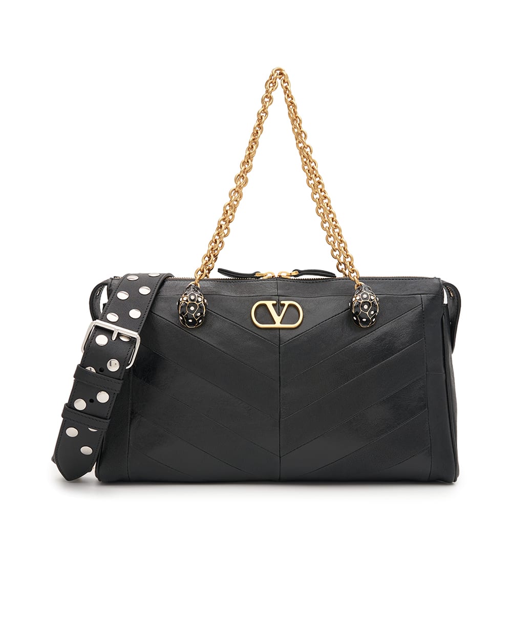 Cумка Panthea через плечо з кожи наппа Valentino 9W2B0S70UYF, черный цвет • Купить в интернет-магазине Kameron