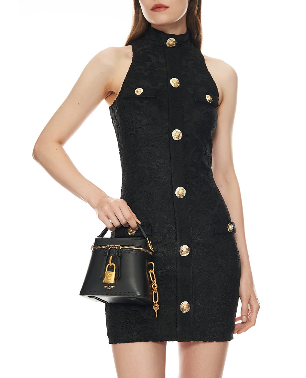 Сумка Pulse Vanity из кожи Balmain FN1BH004LORL, черный цвет • Купить в интернет-магазине Kameron