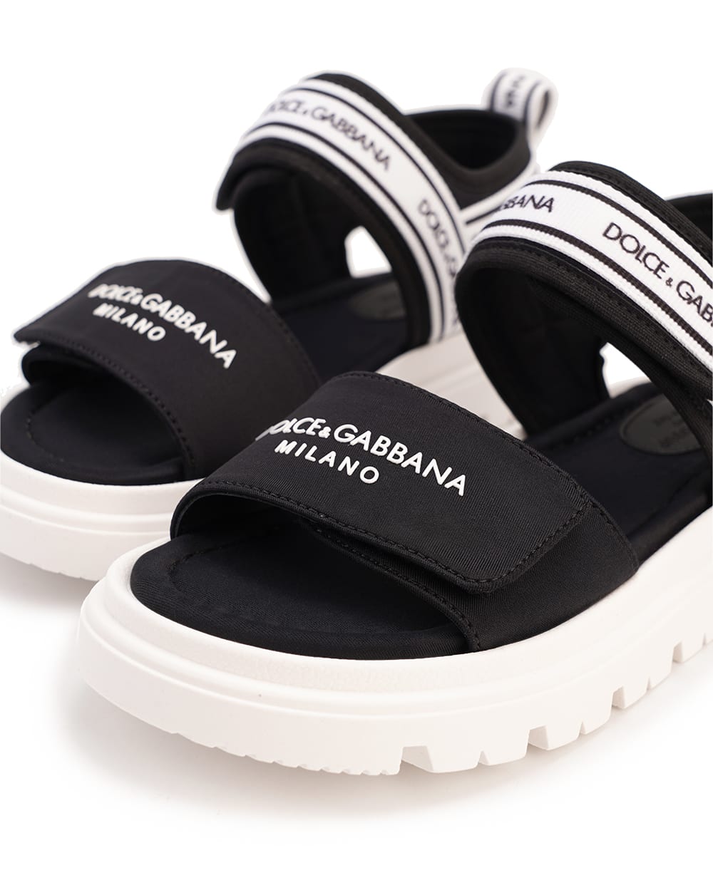 Детские сандалии Dolce&Gabbana Kids DA5249-AE928-M, черный цвет • Купить в интернет-магазине Kameron