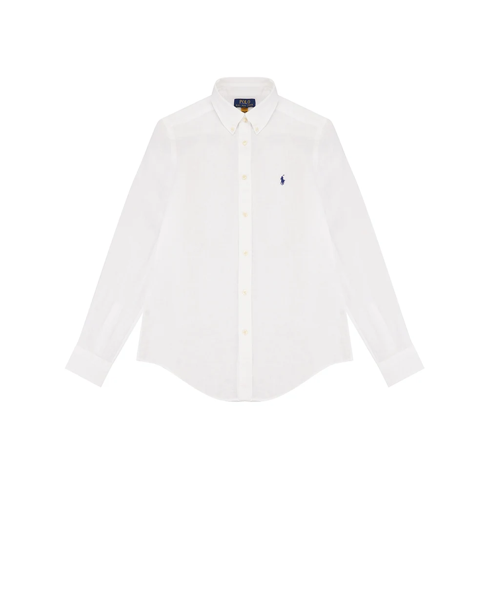 Детская льняная рубашка Polo Ralph Lauren Kids 322967600003, белый цвет • Купить в интернет-магазине Kameron