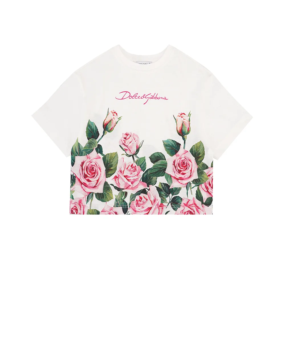 Детская футболка Dolce&Gabbana Kids L5JTNL-II7GI-S, белый цвет • Купить в интернет-магазине Kameron