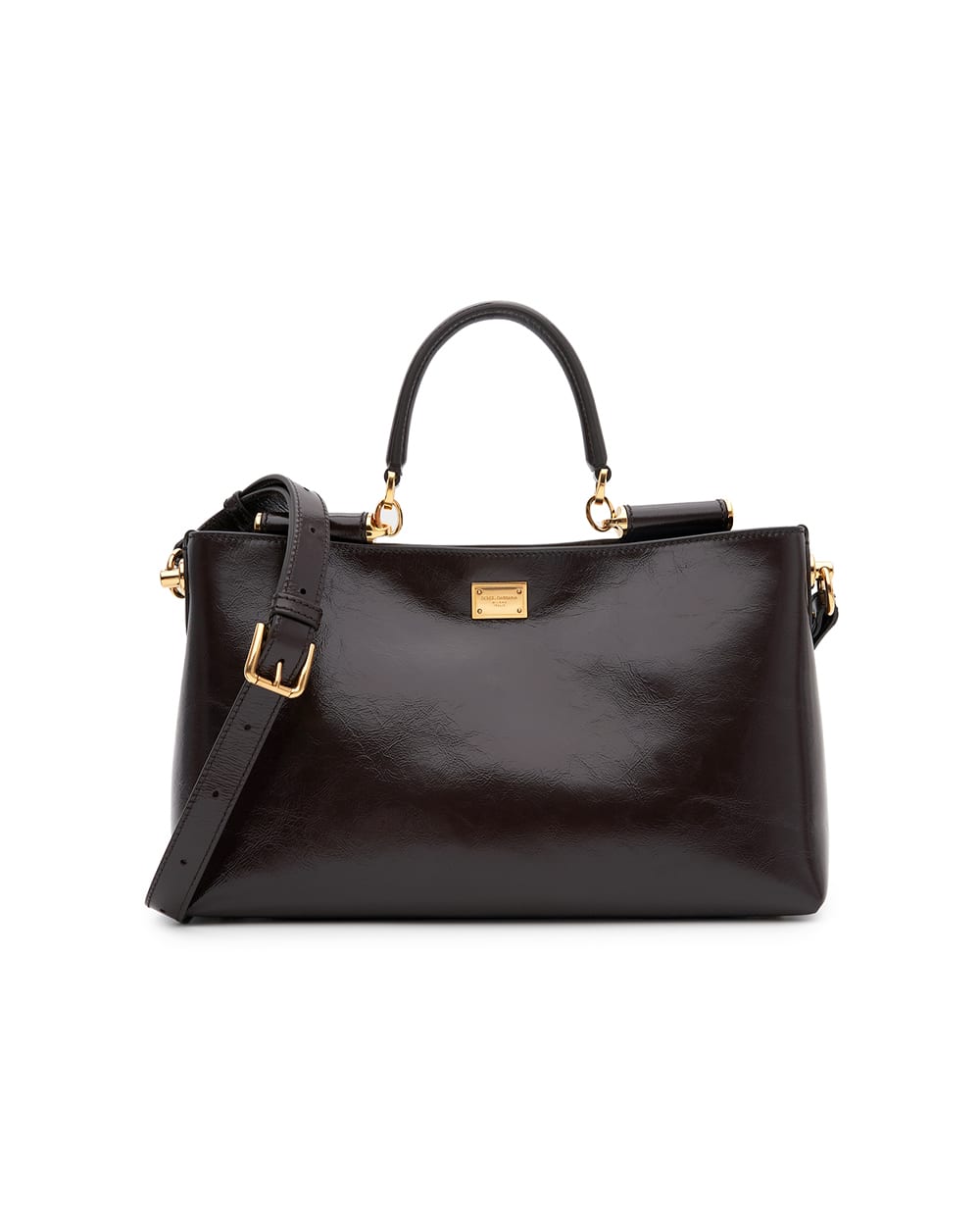 Сумка Vittoria Medium из телячьей кожи Dolce&Gabbana BB7896-AZ000, темно-коричневый цвет • Купить в интернет-магазине Kameron