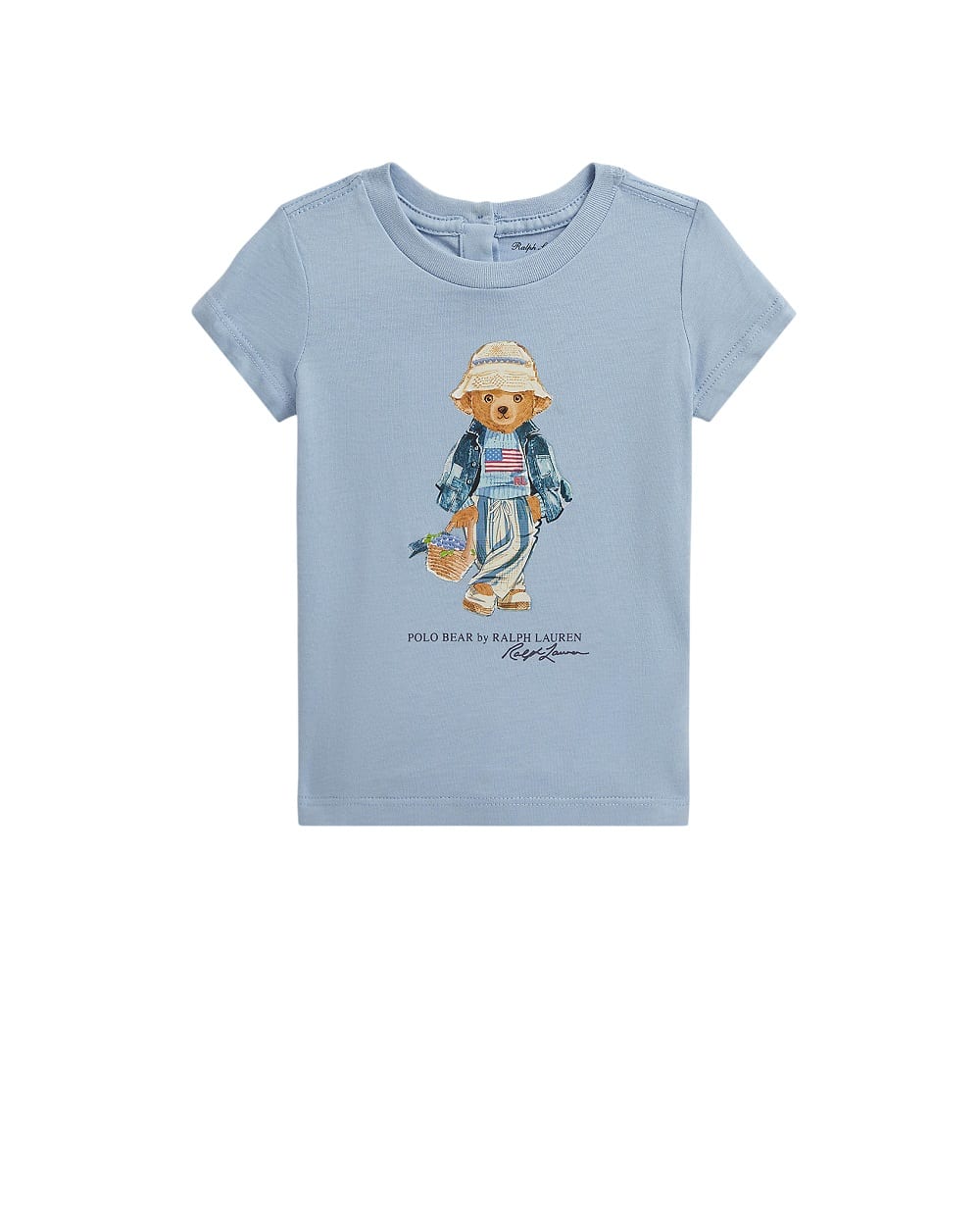 Детская футболка Polo Bear Polo Ralph Lauren Kids 310A11759001, голубой цвет • Купить в интернет-магазине Kameron