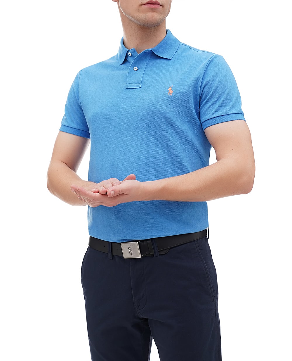 Поло Mesh Polo Ralph Lauren 710680784406, синий цвет • Купить в интернет-магазине Kameron