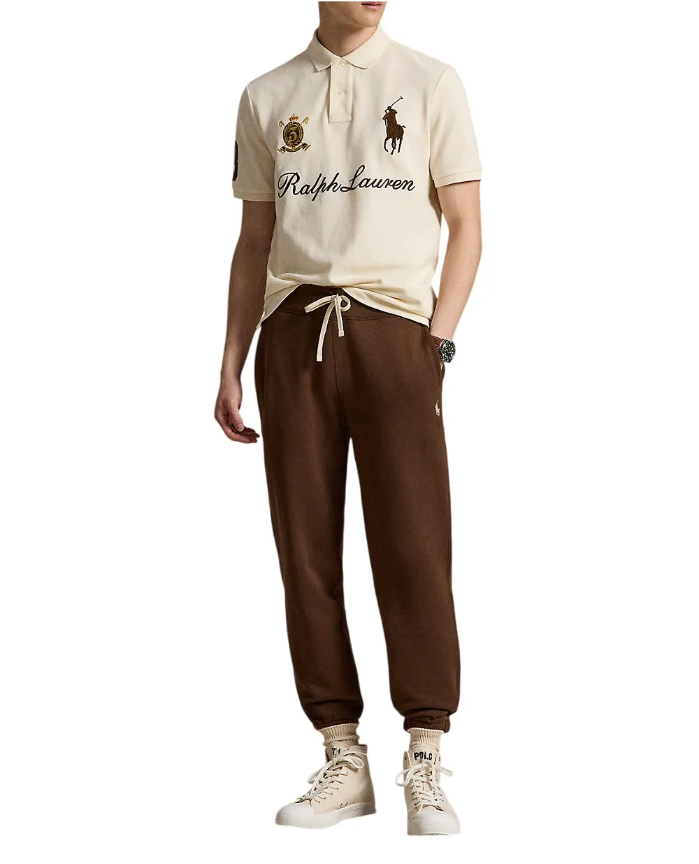 Поло Big Pony Polo Ralph Lauren 710B20009001, бежевый цвет • Купить в интернет-магазине Kameron