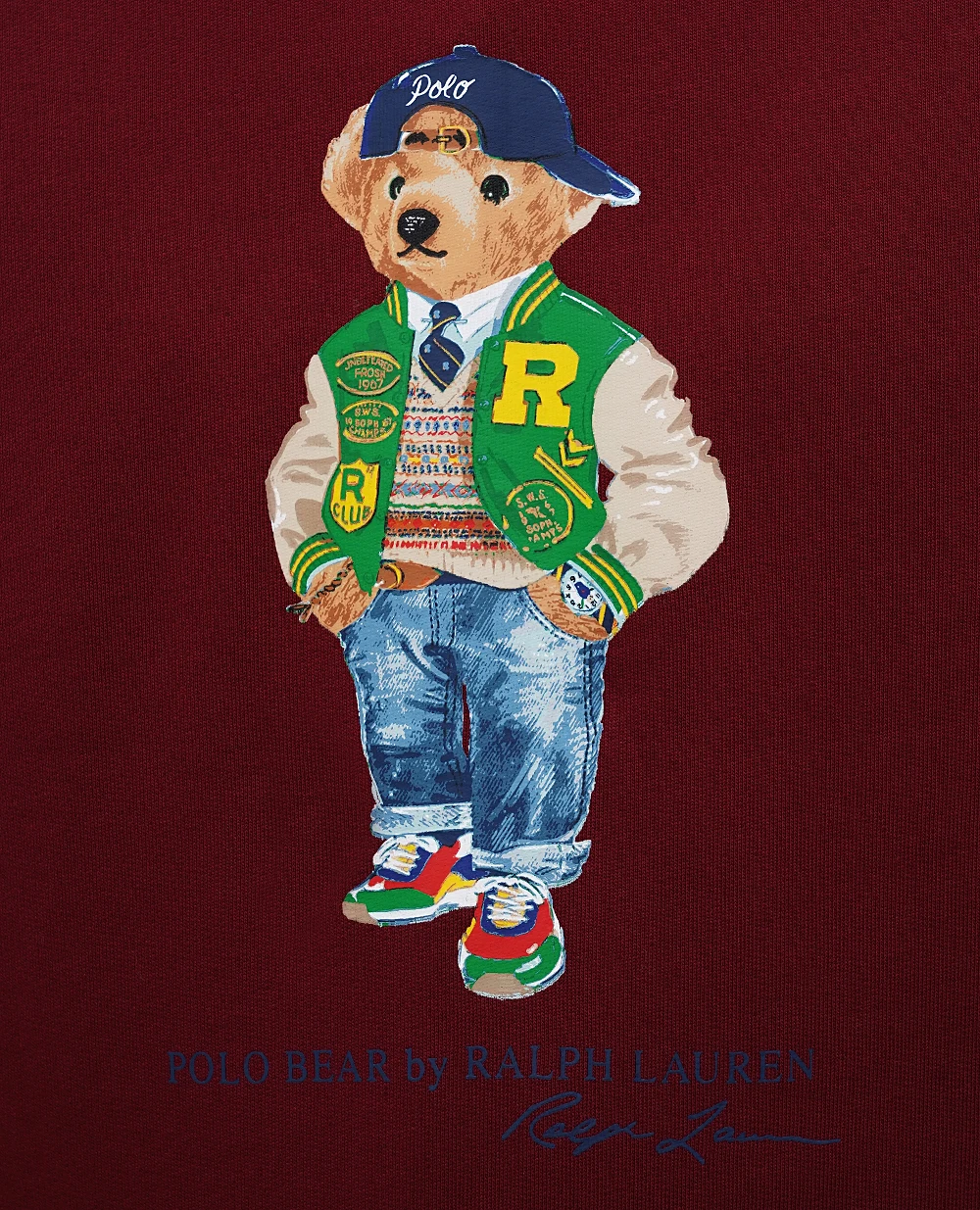 Свитшот Polo Bear Polo Ralph Lauren 710953718001, бордовый цвет • Купить в интернет-магазине Kameron