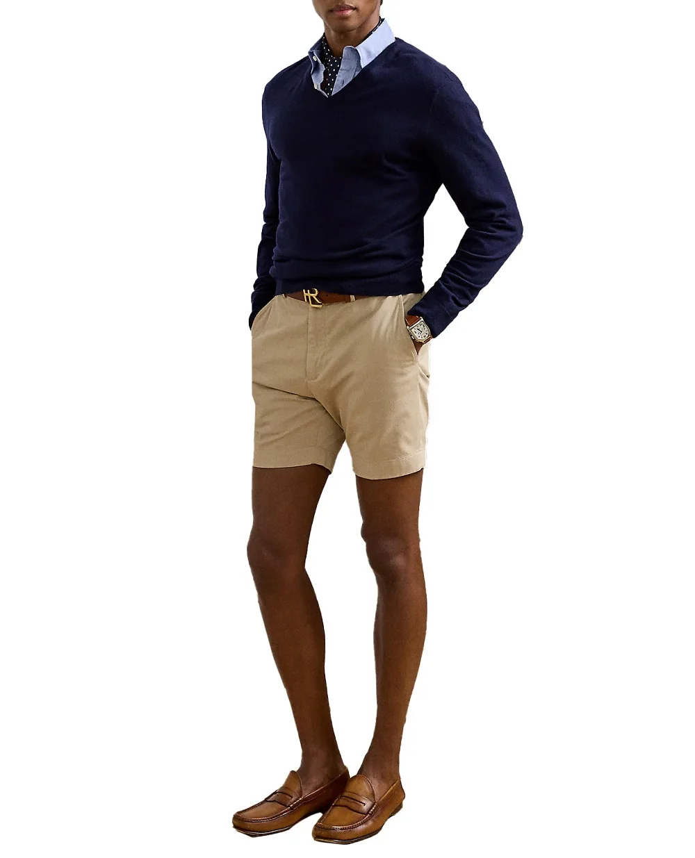 Шорты чиносы Ralph Lauren Purple Label 798949885008, бежевый цвет • Купить в интернет-магазине Kameron