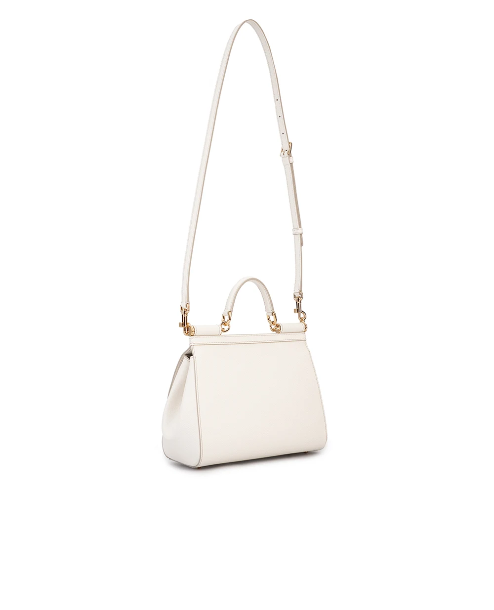 Шкіряна сумка Sicily Large Dolce&Gabbana BB6002-B1001, білий колір • Купити в інтернет-магазині Kameron