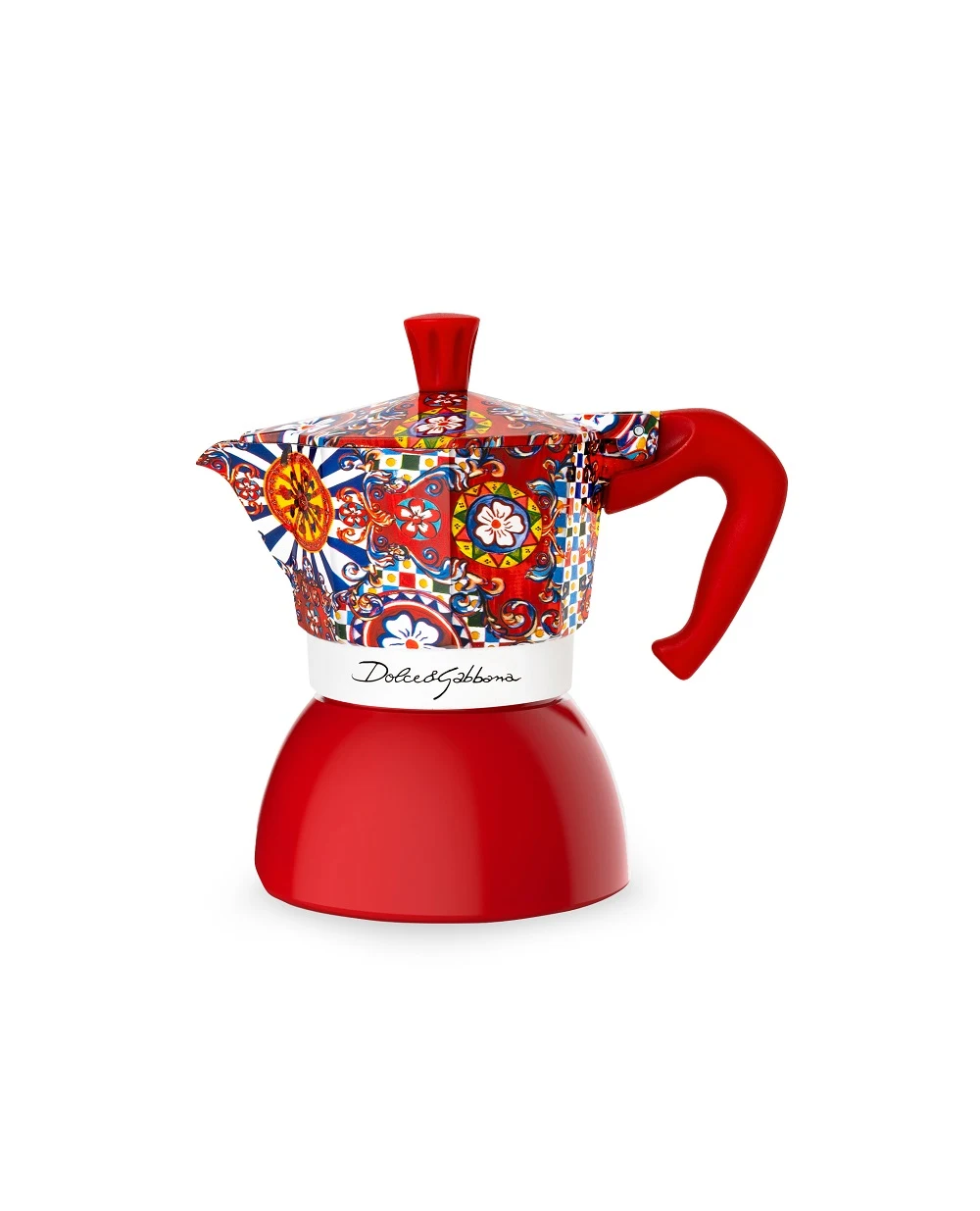 Гейзерная кофеварка среднего формата	 Dolce&Gabbana TCCE24-TCAFD, красный цвет • Купить в интернет-магазине Kameron