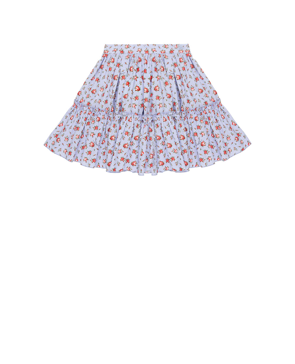 Дитяча спідниця з квітковим принтом Dolce&Gabbana Kids L55I82-HS5UL-S, блакитний колір • Купити в інтернет-магазині Kameron
