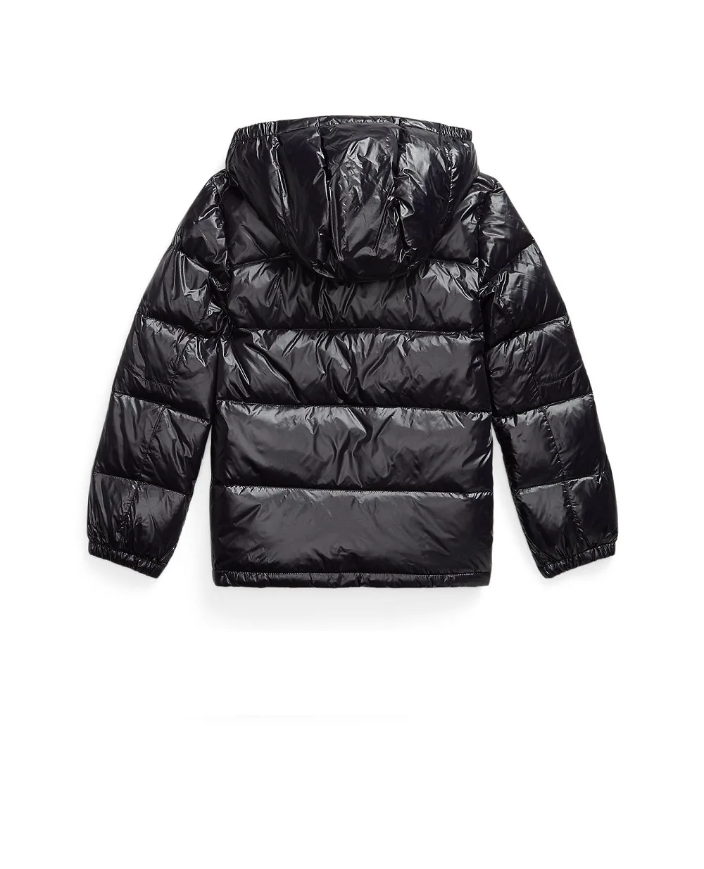  Детская глянцевая пуховая куртка Polo Ralph Lauren Kids 322978459001, черный цвет • Купить в интернет-магазине Kameron