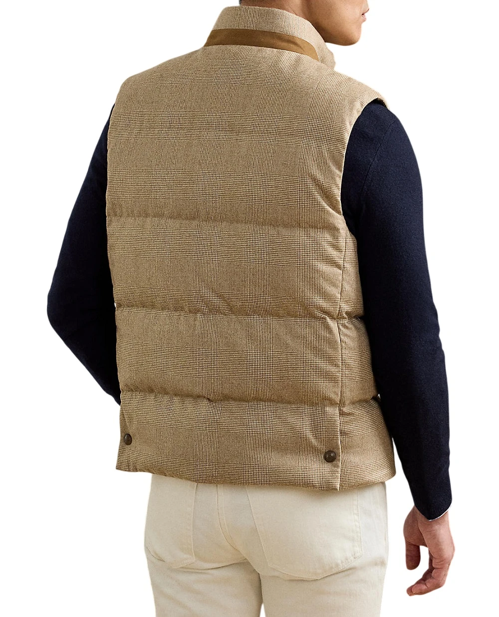 Жилет Whitwell Plaid з вовни Ralph Lauren Purple Label 790P07898001, світло-коричневий колір • Купити в інтернет-магазині Kameron
