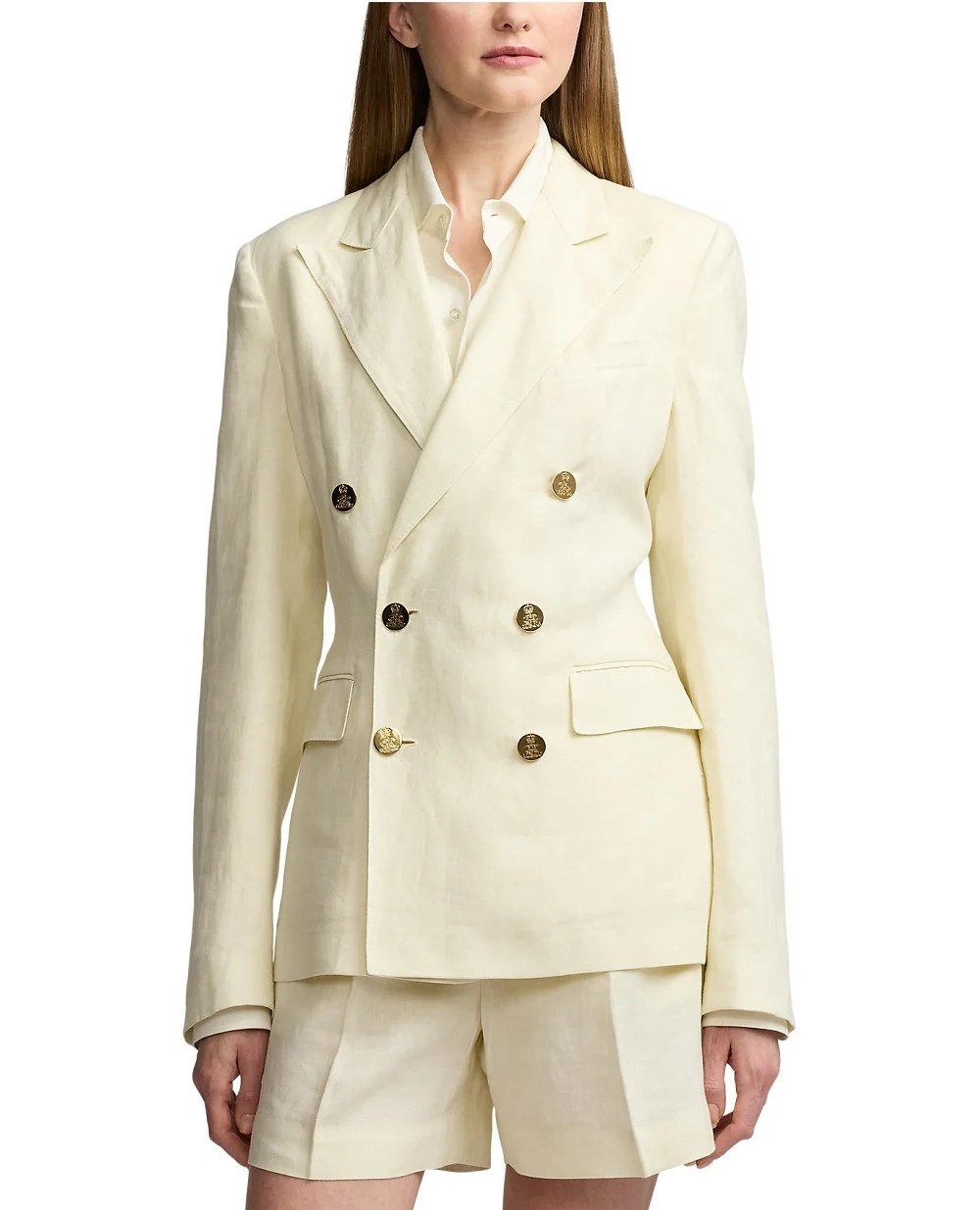 Льняной жакет Ralph Lauren Collection 290955045003, кремовый цвет • Купить в интернет-магазине Kameron