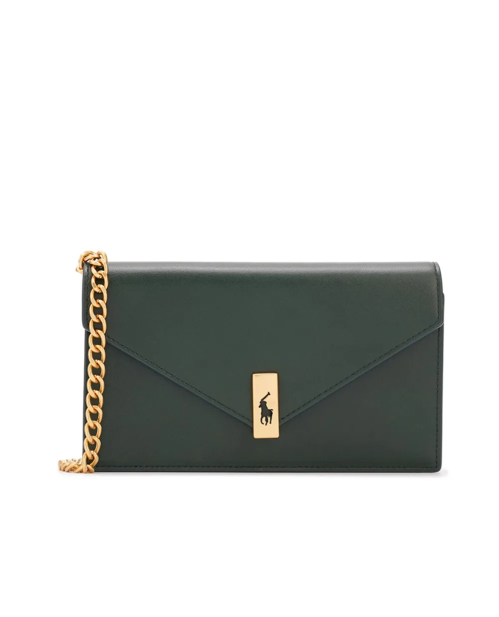 Кожаная сумка Polo ID Chain Wallet Polo Ralph Lauren 427886738008, зеленый цвет • Купить в интернет-магазине Kameron