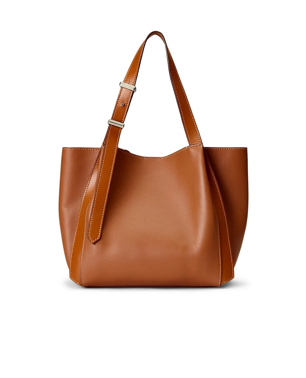 Міні-тоут з шкіри Ralph Lauren Collection 435961563002, коричневий колір • Купити в інтернет-магазині Kameron