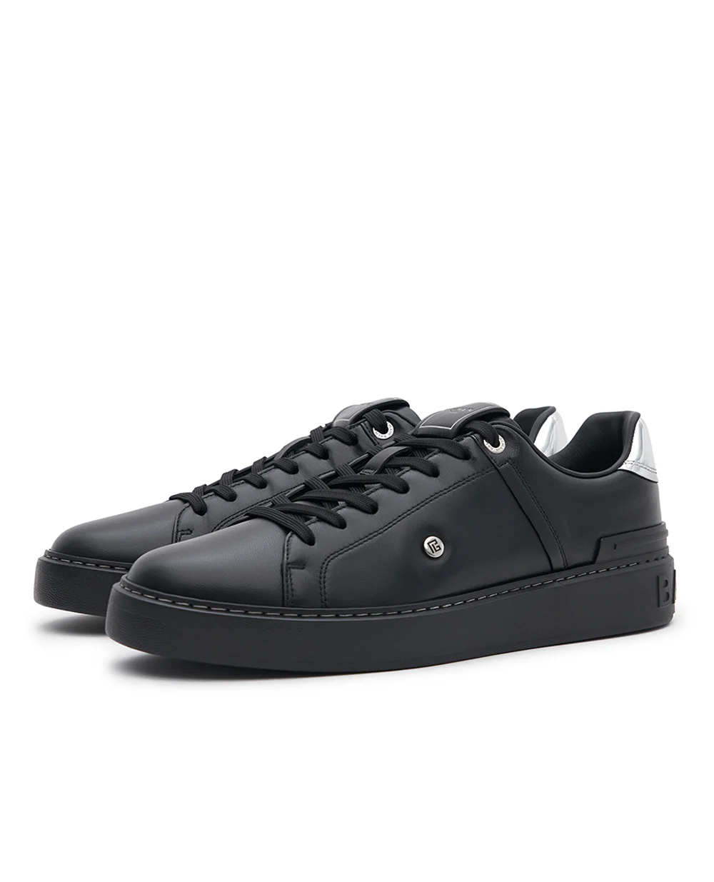 Кроссовки B-Court из кожи Balmain FM1VI390LNSS, черный цвет • Купить в интернет-магазине Kameron