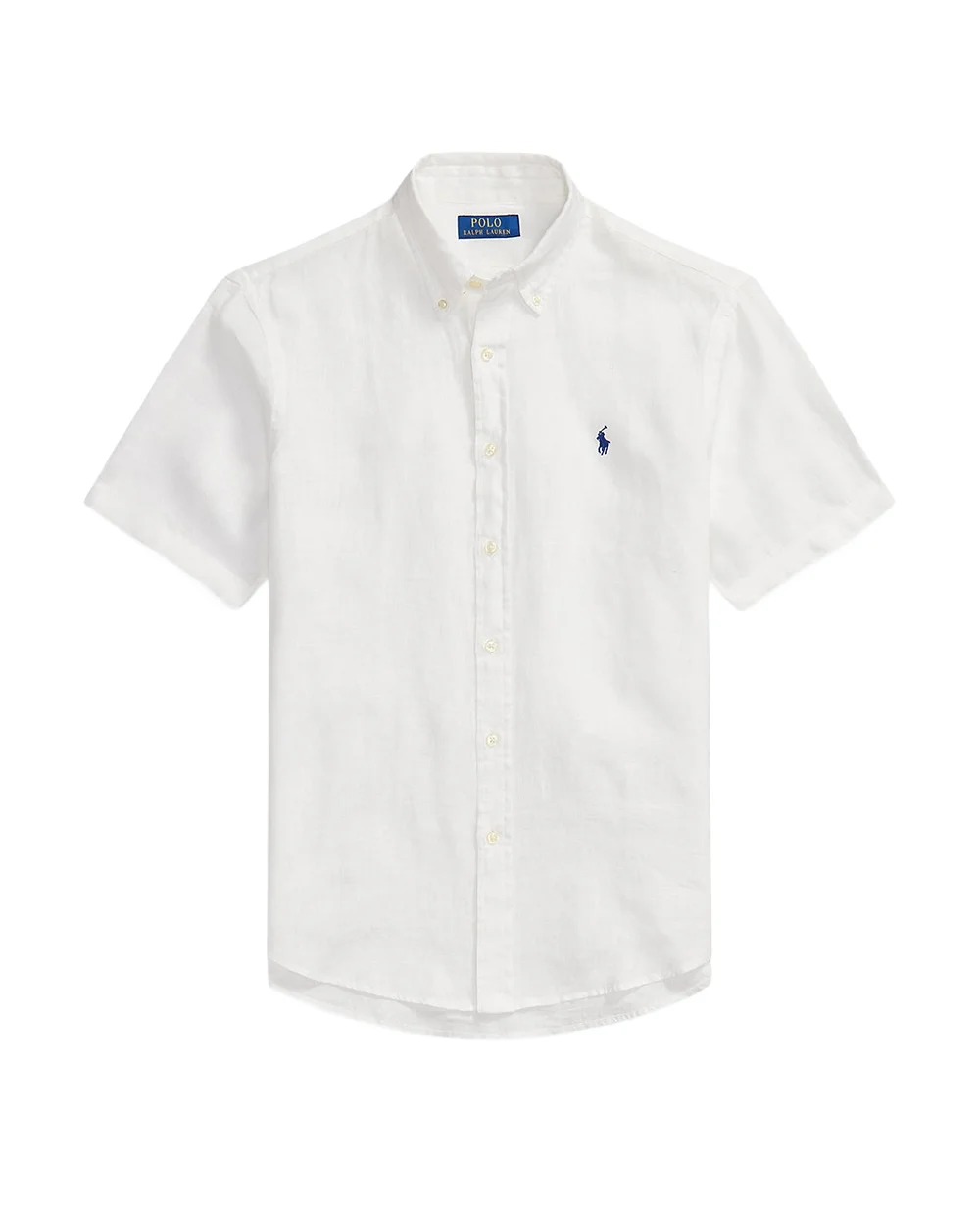 Сорочка з коротким рукавом з льону Polo Ralph Lauren 710968912500, білий колір • Купити в інтернет-магазині Kameron
