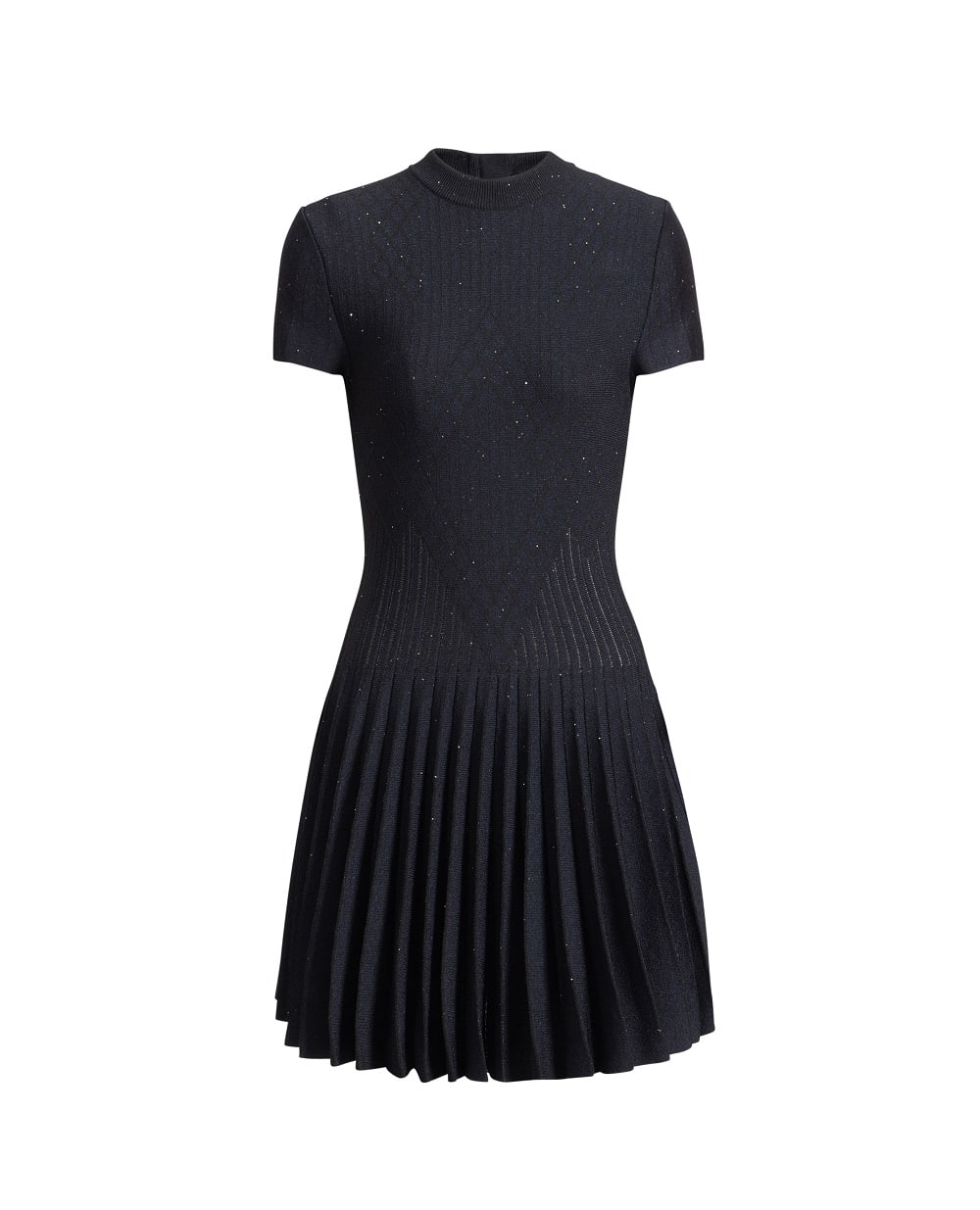 Платье мини с эффектом блеска Balmain HF1R7510KK04, черный цвет • Купить в интернет-магазине Kameron