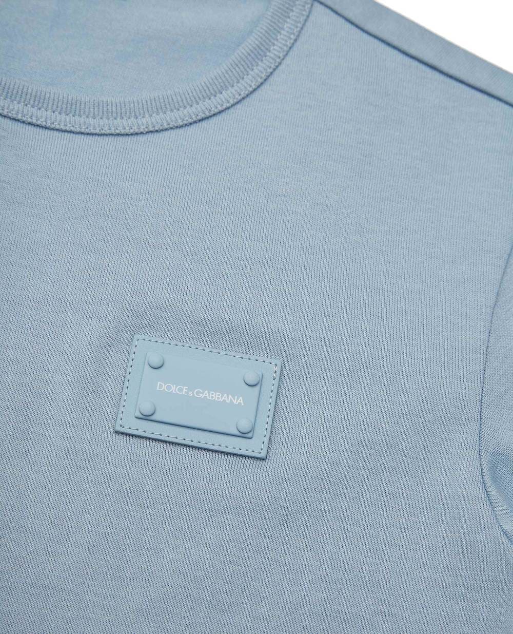 Детская футболка Dolce&Gabbana Kids L4JT7T-G7OLK-B, голубой цвет • Купить в интернет-магазине Kameron