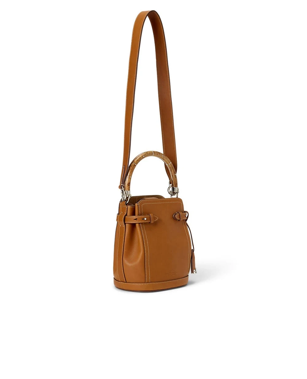 Кожаная сумка Ralph Bucket Ralph Lauren Collection 435977809003, коричневый цвет • Купить в интернет-магазине Kameron
